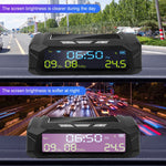 Solar Car Digital Clock with LCD Time Date and Temperature Display | TPMS Look Auto I lifestyle view