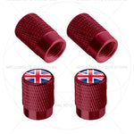 For Sweden Swedish Flag Union Jack Britain Flag Emblem 4Pcs Aluminum Motorcycle Car Tire detail view