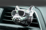 Creative Bulldog Car Freshener | Fun Air Scent Gift Box for Auto Interior close-up view
