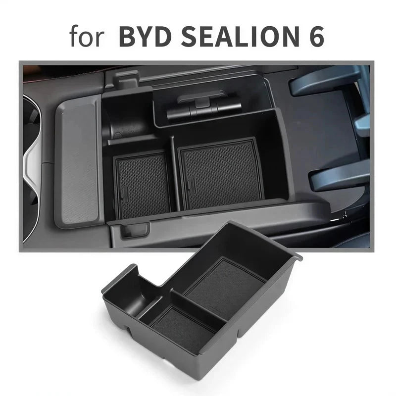 Armrest Storage Box Cup Holder for BYD Seal U Sealion 6 Song Plus 2023-2026 CarInterior Accessories