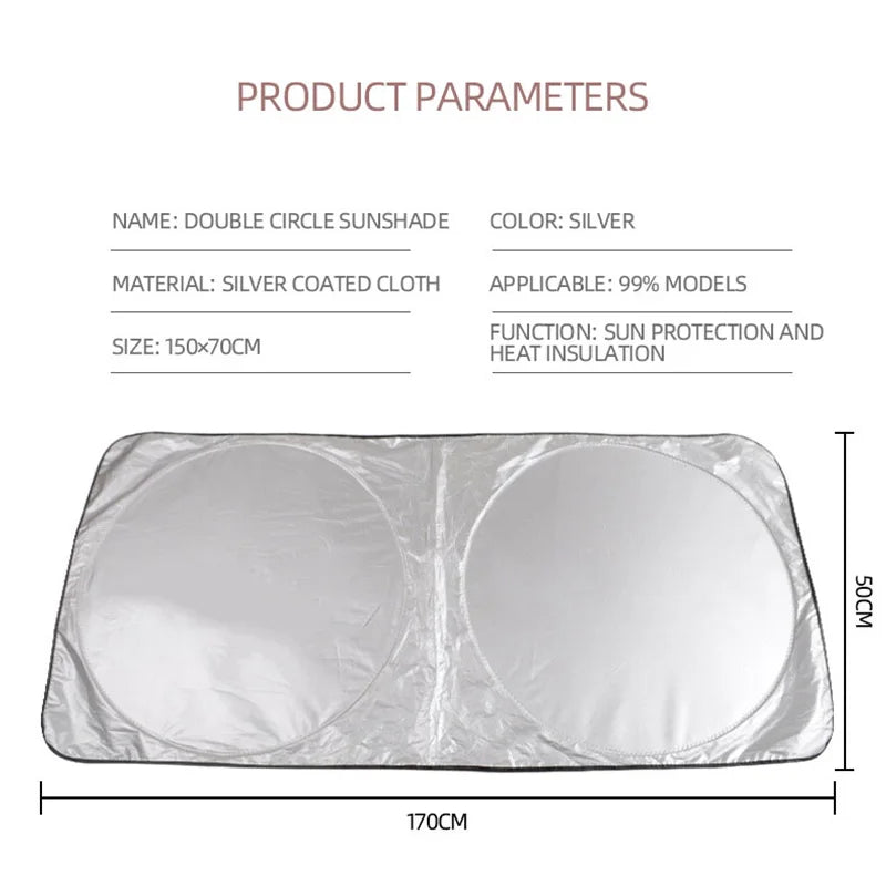 Car Windshield Sun Shade Cover Foldable Front Window Sun Visor Blocks UV Refletive Car Parasol Sunshade Protector Cover