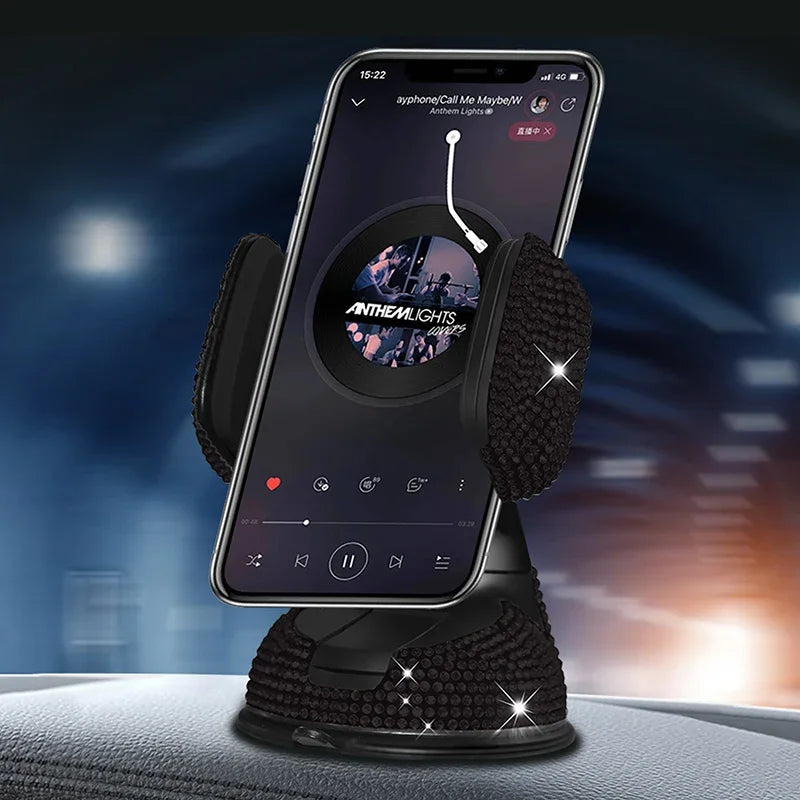 2024 Diamond Cell Phone Holder for Car Phone Mount Pink Flexible Table Stand Mount Bl alternate view