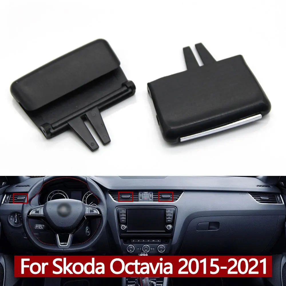 Car Front Air Conditioning AC Vent Grille Outlet Slider Tab Clip Repair For Skoda Octavia 2015-2021 5E0819701 5E0819702