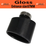 Oval Gloss Carbon Fiber Universal Car Muffler Tip Exhaust Pipe Nozzle Decoration | additional angle