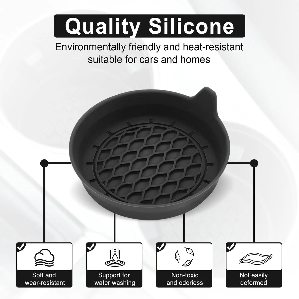 Car Cup Holder Coaster Silicone Insert | 2pcs/4pcs