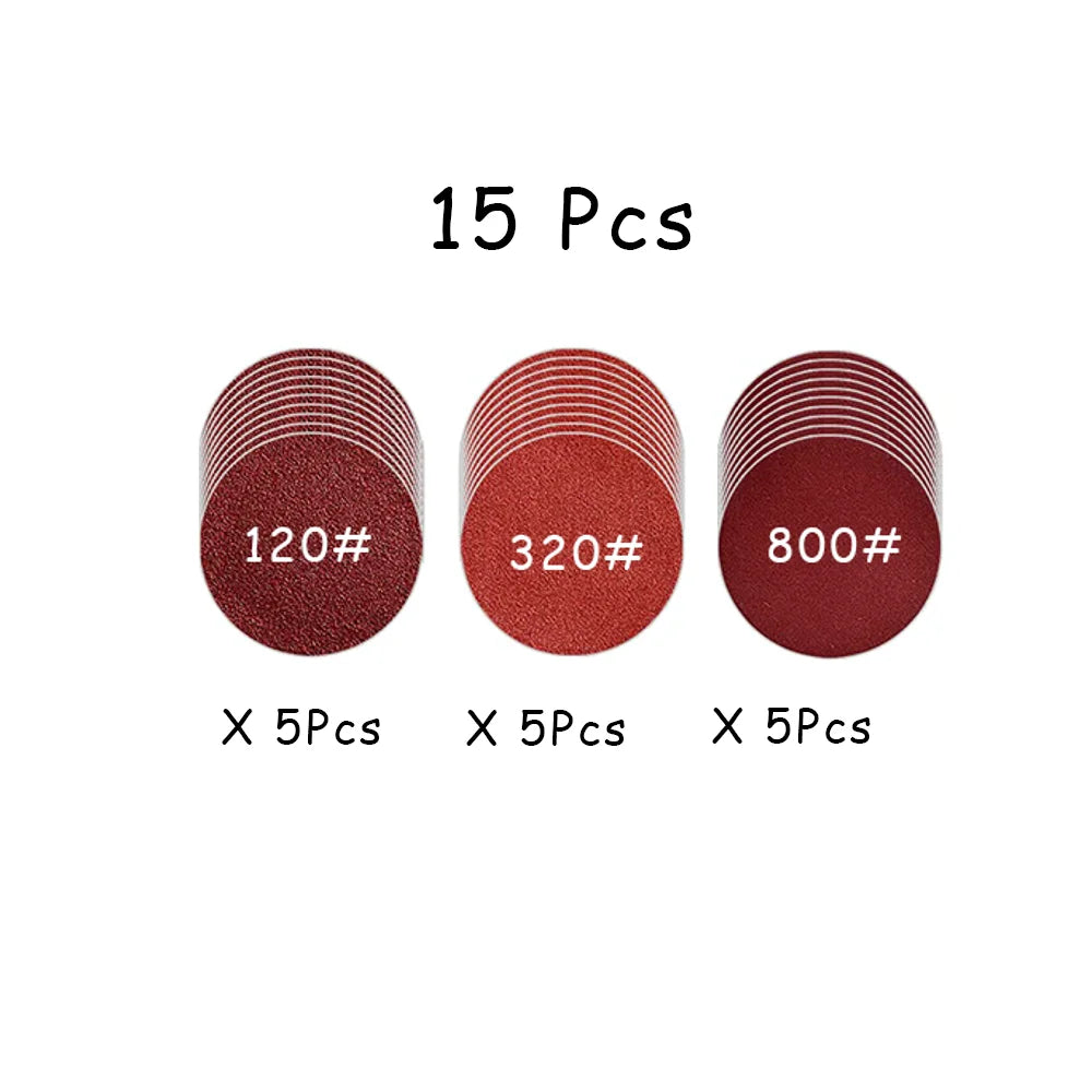 15-65 Pcs Car Headlight Repair Restoration Kit 3 Inch 75mm Sanding Plate Waxing Sponge close-up view