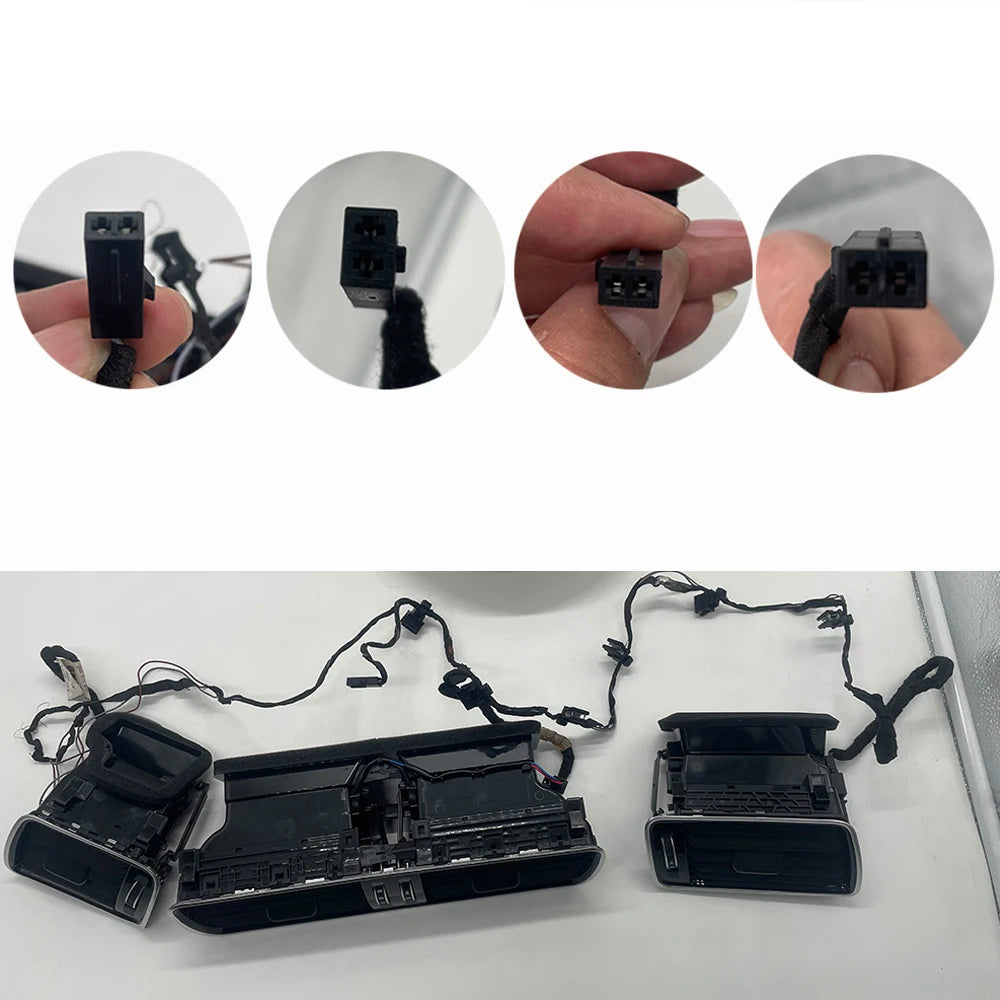 Ruili136 1Pcs for VW Passat CC B6 B7 R36 Car LHD Chrome Piano Paint Dashboard AC Air Condition Outlet Vent 3AD 819 701 3AD819702