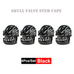 DSYCAR 4Pcs Skull Tire Valve Caps | Universal Dustproof Stem Caps detail view