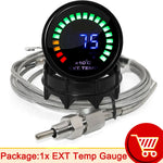 52mm 20 LED Digital Car Gauge Set | Multi-Function Tachometer, Boost, Temp & Pressu additional angle