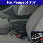 For Peugeot 207 Armrest Box Peugeot 207CC Interior Central Storage Box Pu Leather Armrest with USB C