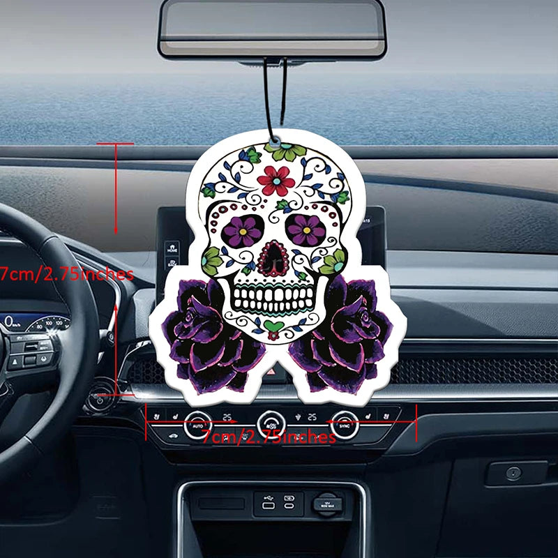 Purple Skull Car Air Freshener | Long-Lasting Perfume Pendant alternate view