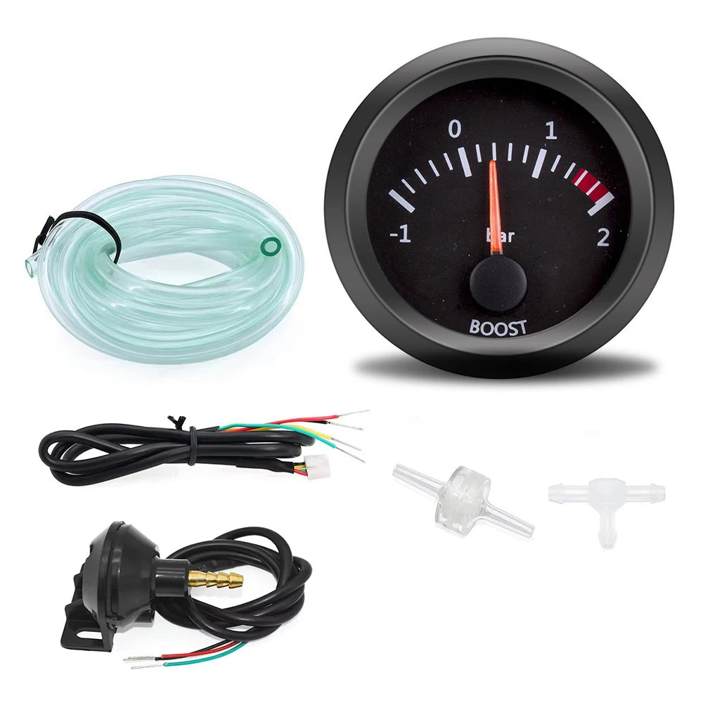 12V 52mm Car Gauge Set | Water Temp Oil Temp Voltmeter Oil Press Vacuum Boost Air Fuel R detail view