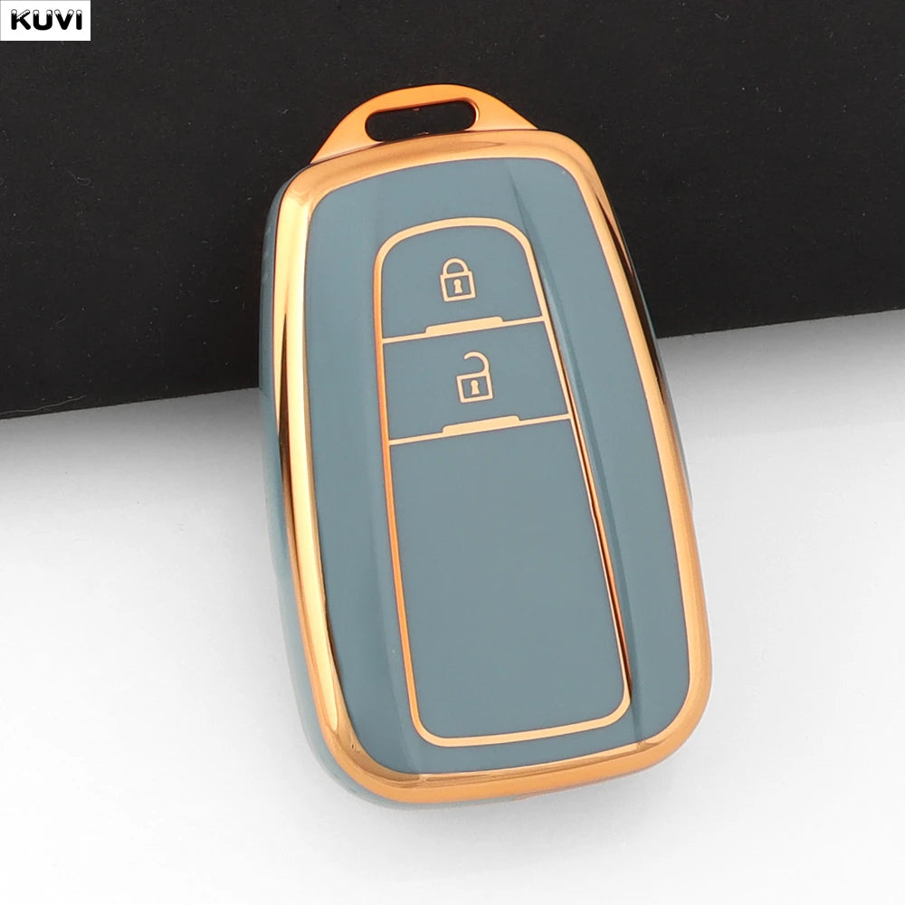 TPU Car Remote Key Case Cover Shell Fob Keychain For Toyota Prius Camry Corolla CHR additional angle
