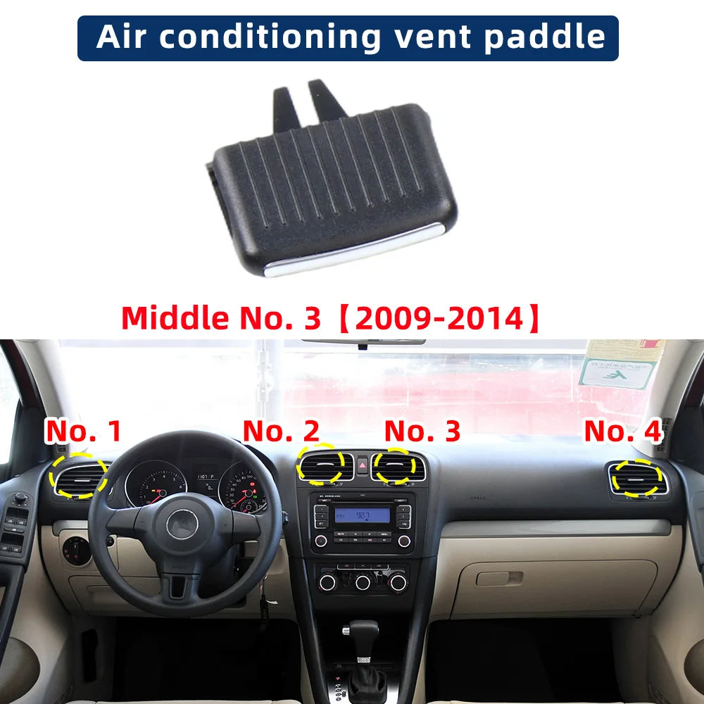 LHD RHD Car Front Rear Left Right Mid Air Conditioner AC Vent Grille Outlet Tab Clip Repair Kit for VW Golf 6 MK6 2009-2014