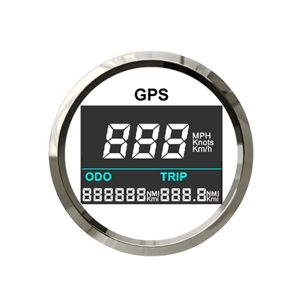 Digital Mini 52mm GPS Speedometer Gauge | GPS Antenna Speed Sensor for Motorcycle Boa alternate view