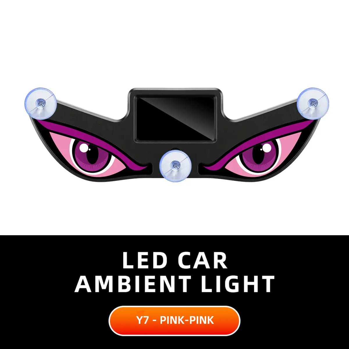 Solar Powered Car Neon Light Wireless Cool DEMON EYE Led Ambient Light Suction Cup US lifestyle view