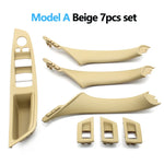 7pcs Set LHD Interior Armrest Door Pull Handle Panel Inside Trim Cover For BMW 5 Seri lifestyle view
