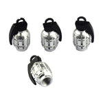4Pcs Grenade Design Aluminum Alloy Valve Stem Caps | Car Truck Motorcycle Tire Accesso close-up view