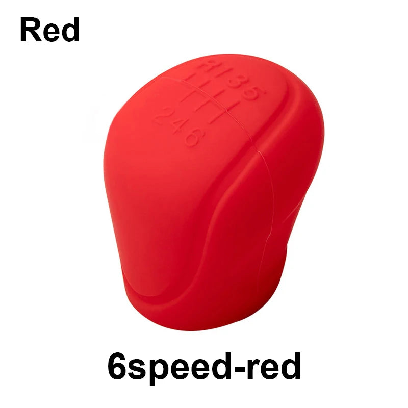 1PC Manual 5/6-speed Car Interior Accessories Car Silicone Gear Shift Knob Cover Shift close-up view