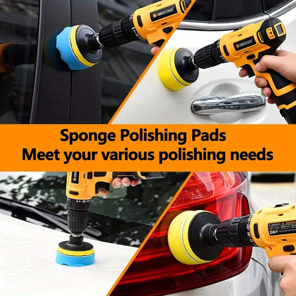 New Car Cleaning Kit Scrubber Drill Detailing Brush Set Air Conditioner Vents Towel P alternate view