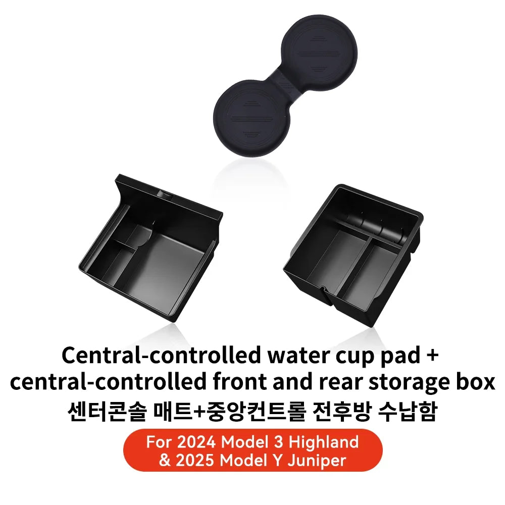 YZ Tesla Model 3 Highland 2024 Model Y Juniper 2025 Storage Box Center Armrest Hidden Bo detail view
