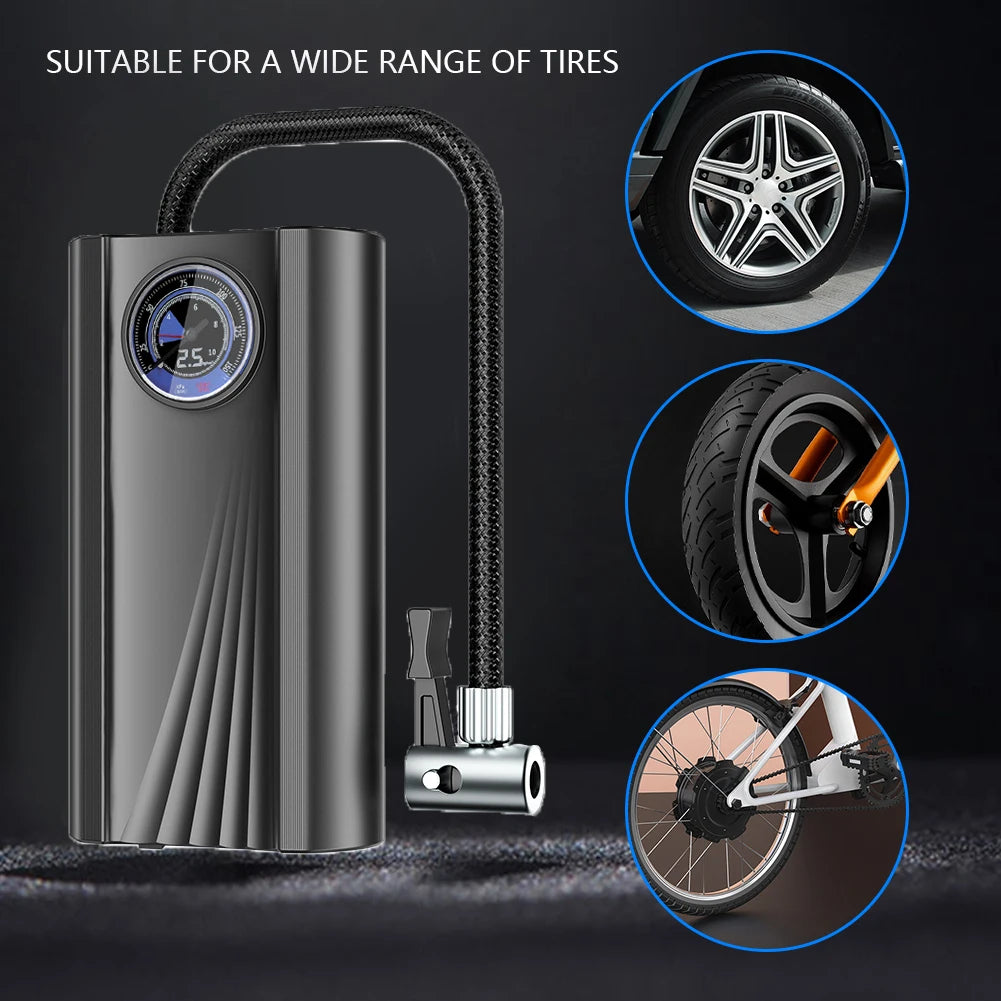 12V Electric Air Compressor High Precision Mini Tire Pump Quick Inflating Auto Air Compressor Cigarette Lighter for Car Auto