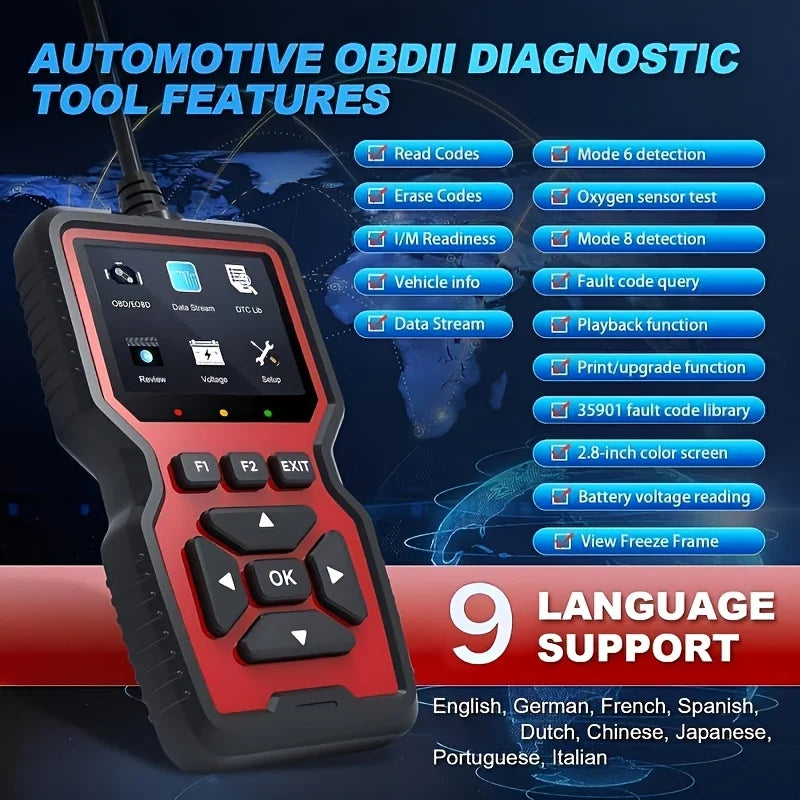 V519 Professional Obd2 Scanner - Usb-Powered Automotive Diagnostic Tool with Real-Time D detail view