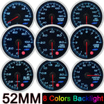 Universal 52mm 8 Color Car Gauge Set | 12V Racing Dash Meter Kit alternate view