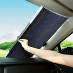 Aluminum Retractable Car Sunshade Curtain, Black alternate view