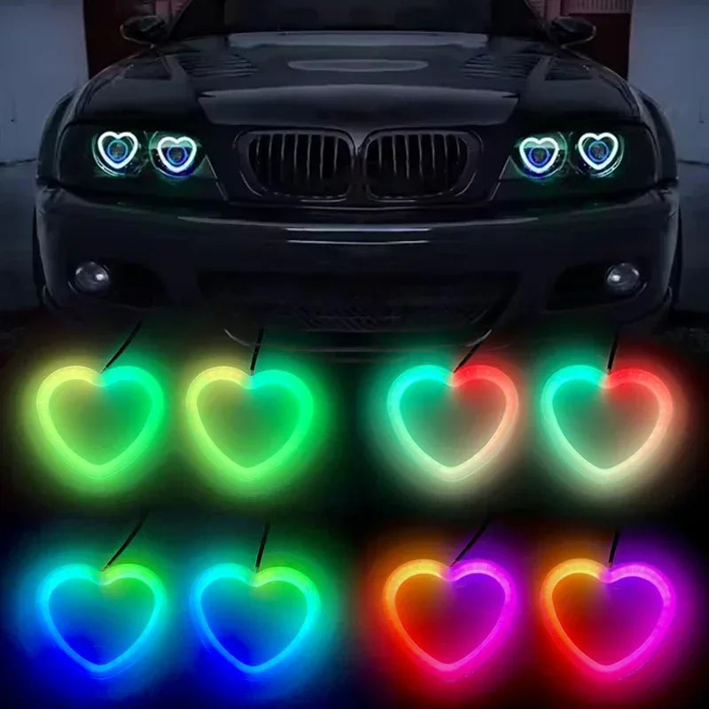 2PCS Car Angel Eyes RGB Cotton Halo Rings 12V Led Headlight DRL Motorcycle Moto Angel Ey detail view