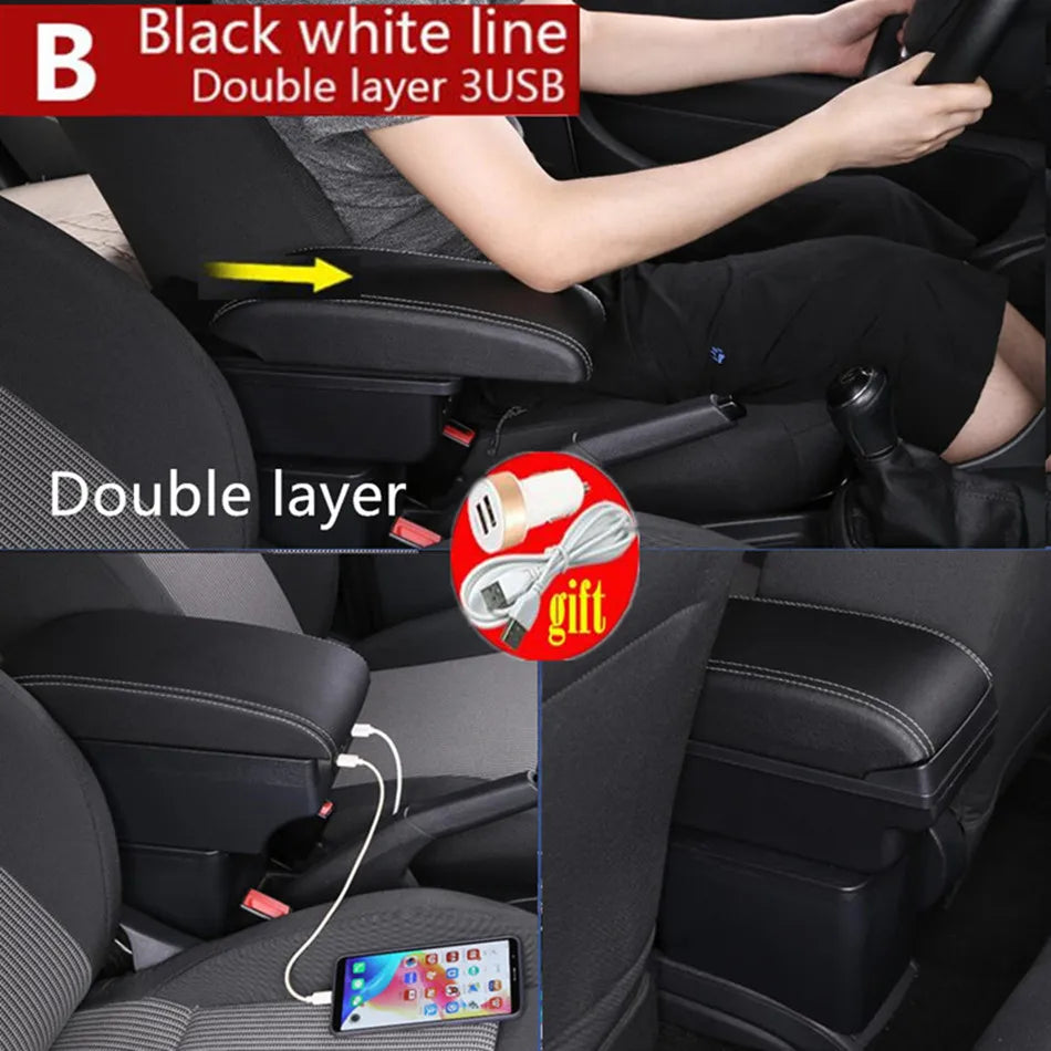 Armrest Box For Toyota Yaris Vitz 5dr Hatchback 1998-2011 2005 2006 2007 2008 2009 2010 Car Central Storage Box Car Accessories