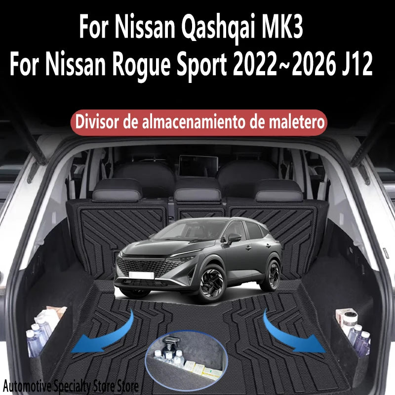 For Nissan Qashqai 2022~2026 J12 MK3 Multifunction Trunk Storage Partition Storage Auto Interior Par