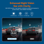 4K UHD Dash Cam | Dual Lens, GPS, WiFi, Night Vision & 4K Rear View Camera close-up view
