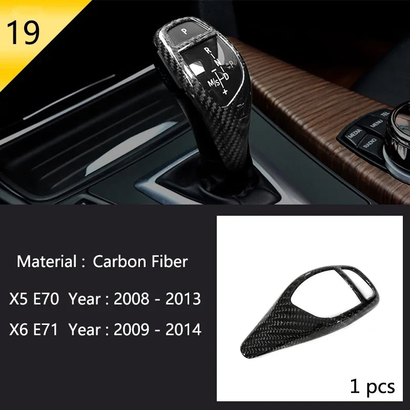 Car Styling For BMW X5 X6 E70 E71 Console Gearshift Frame Decorative Trim Strips Stai lifestyle view