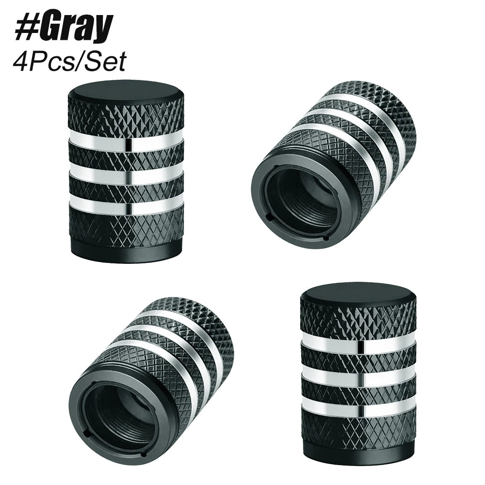 4PCS Tire Valve Stem Cap | Metal Tire Air Caps with Plastic Liner Corrosion Resistant alternate view