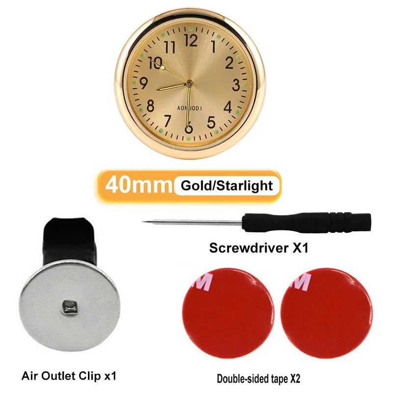 Mini Watch Car Quartz Universal Car Clock Stick-On Electronic Watch Dashboard Noctilucent Decoration For SUV Cars Accessary
