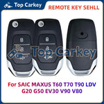 TopCarkey Replacement Flip Remote Key Shell Fob Housing Case for SAIC MAXUS T60 T70 T90 LDV G20 G50