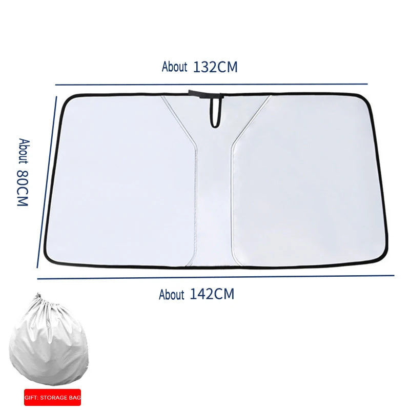 Car Front Window Sunshade Cover | Foldable UV Protection Auto Sun Shade detail view