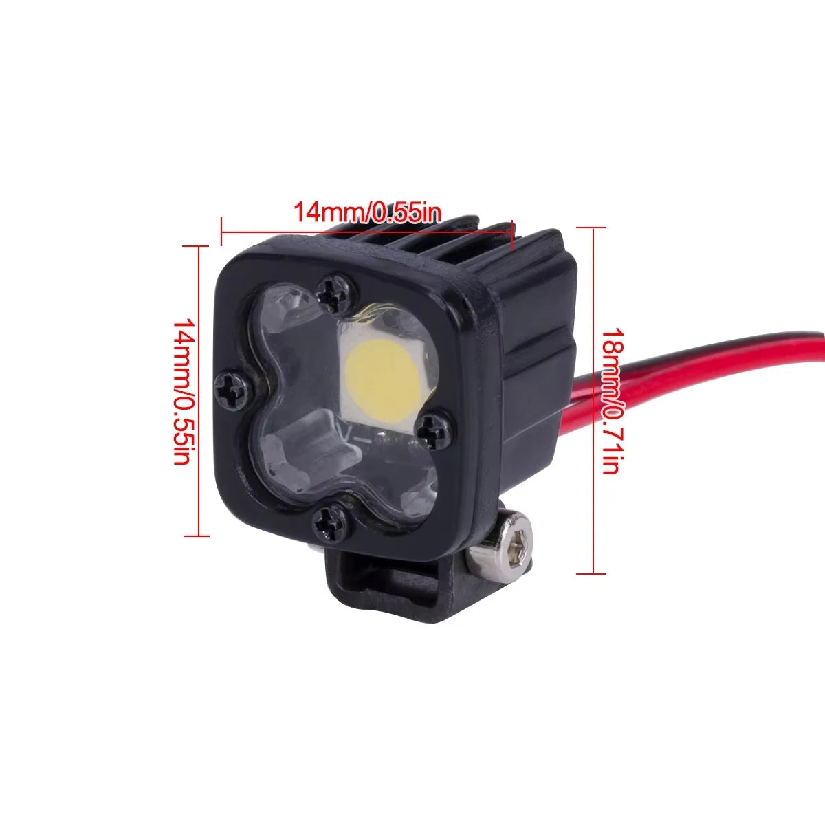 Square LED Top Lights for 1/8 1/10 RC Crawler Axial SCX10 III CJ7 Wraith alternate view