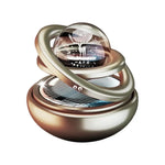 Car Air Freshener Solar Rotating Aromatherapy Star Ball Double Ring Suspended Ornament Diffuser Interior Decoration