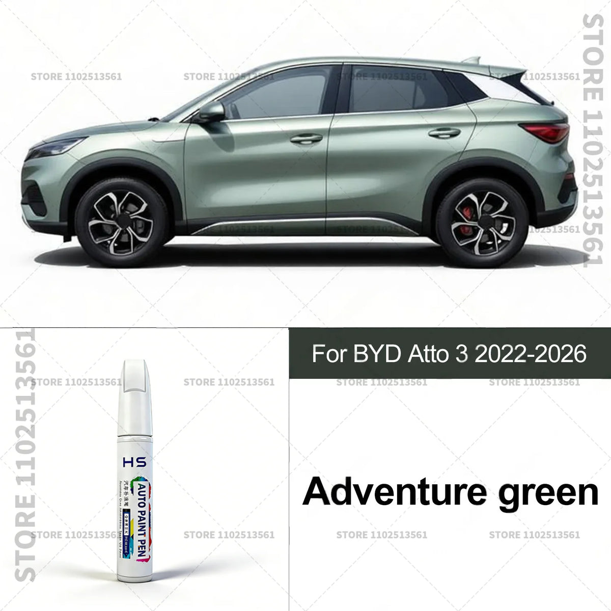 For BYD Atto 3 Touch Up Paint Pen – Quick Car Scratch Repair for Chips & Minor Scra additional angle