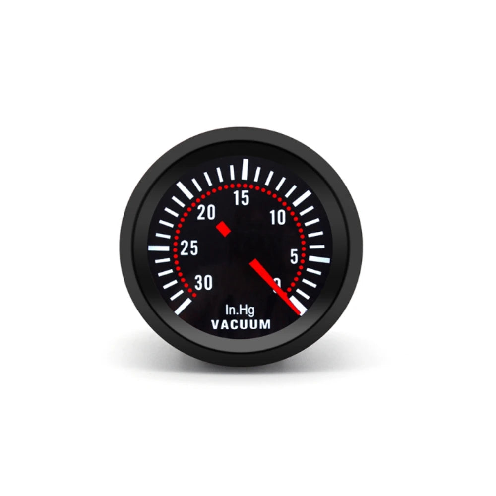 2″ 52mm 7-in-1 Car Gauge Set with Smoke Lens | Tachometer, Boost, Vacuum, Temp, Oil Pr close-up view