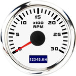 52mm Tachometer with Hourmeter | 7 Color Backlight RPM Gauge for Car Boat alternate view