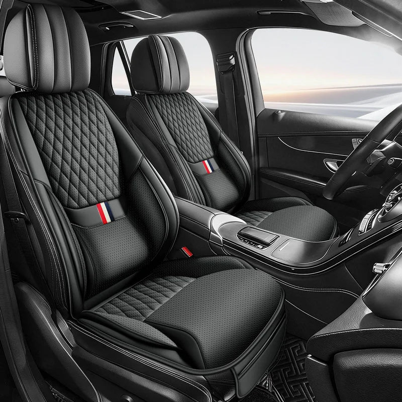 Universal Ergonomic Car Seat Cover Built-in 6cm Lumbar Support and Leg Bolster Breath lifestyle view