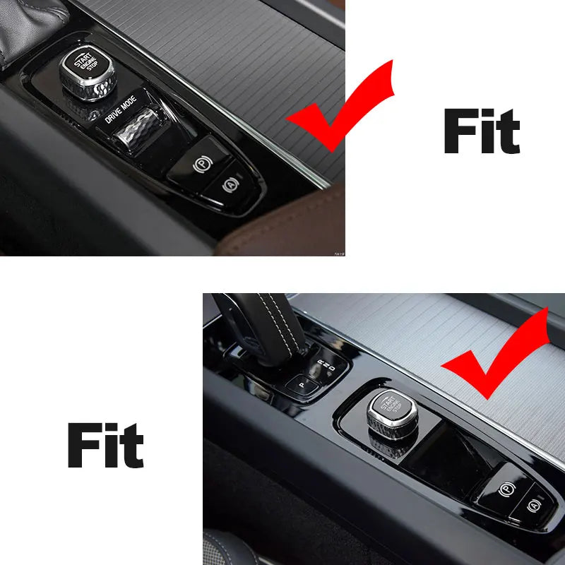 Center Console Car Armrest Gear Stall Brake Hand Frame Decoration Cover Trim Chrome NEW For Volvo XC90 XC60 S90 V90 V60 S60