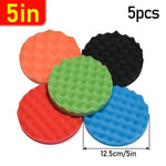 Car Polishing Sponge Pad Kit 5 Inch 6 Inch 7 Inch | 5 Pack Auto Waxing Buffing Pads f alternate view