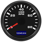 52mm Tachometer with Hourmeter | 7 Color Backlight RPM Gauge for Car Boat additional angle