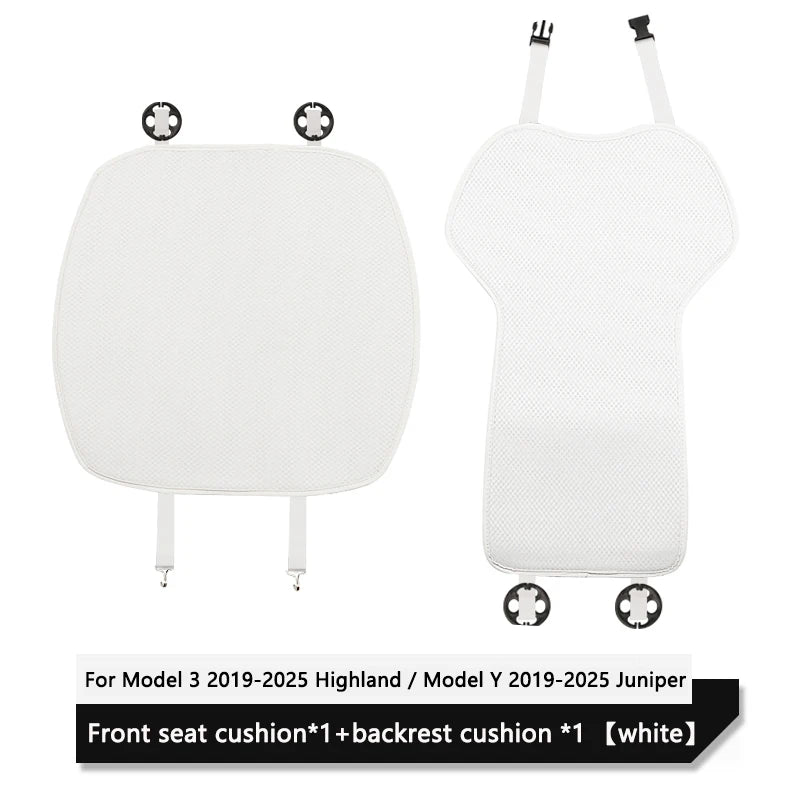 Tesla Model 3 / Y Juniper Ice Silk Seat Cushion Cover | Breathable, 2019–2026 detail view