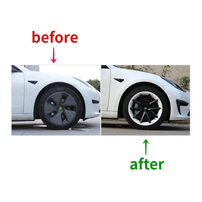 18-Inch Hub Caps Replacement Wheel Covers Set of 4 for Tesla Model 3 2017-2023 | ABS alternate view