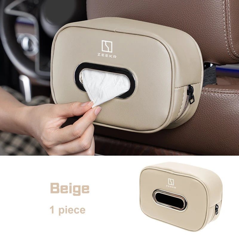 Car Tissue Box Holder Backseat Tissue Case With Fix Strap For ZEEKR 001 007 009 X MIX 7X 9X M-Vision Car Accessories 2026 Hot